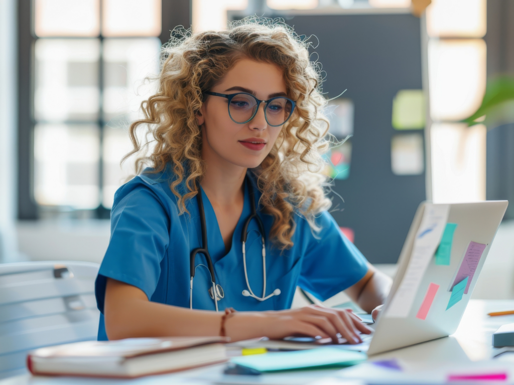 a veterinarian learning more about business loans options for medical practice financing