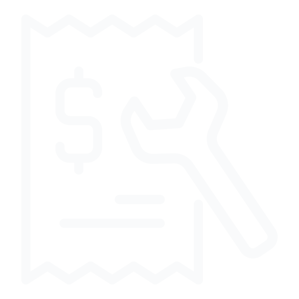 white icon representing equipment purchases that can be funded with the sba 7(a) loan program